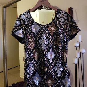 A sequin dress